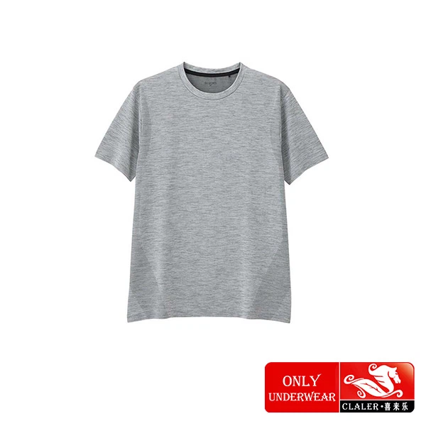 Black Melange Men's Seamless Undershirts