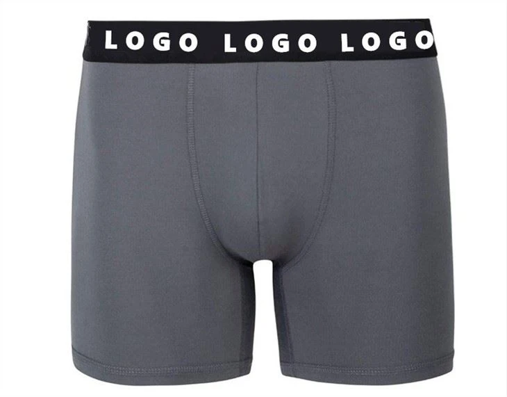 Custom Stretch Nylon Quick Dry Sports Boxers Grey