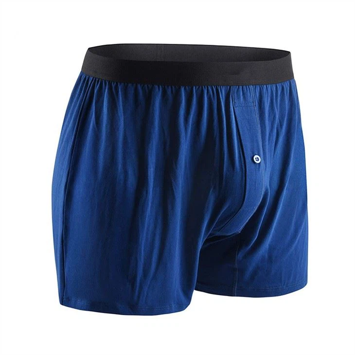 Custom Super Soft Relaxed Fit Boxer Shorts Blue